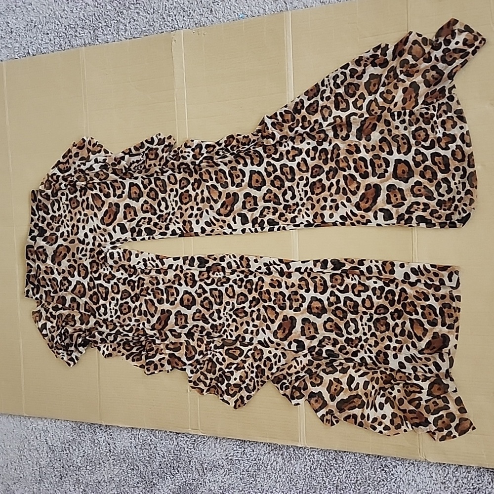 Fashion Nova leopard sunshine see through cover up pant-XS - Picture 3 of 7